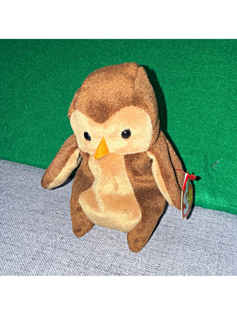 Ty Beanie Babies Hoot Owl 1996 Retired Plush Beanbag w/ Hang Tag MPN 4100